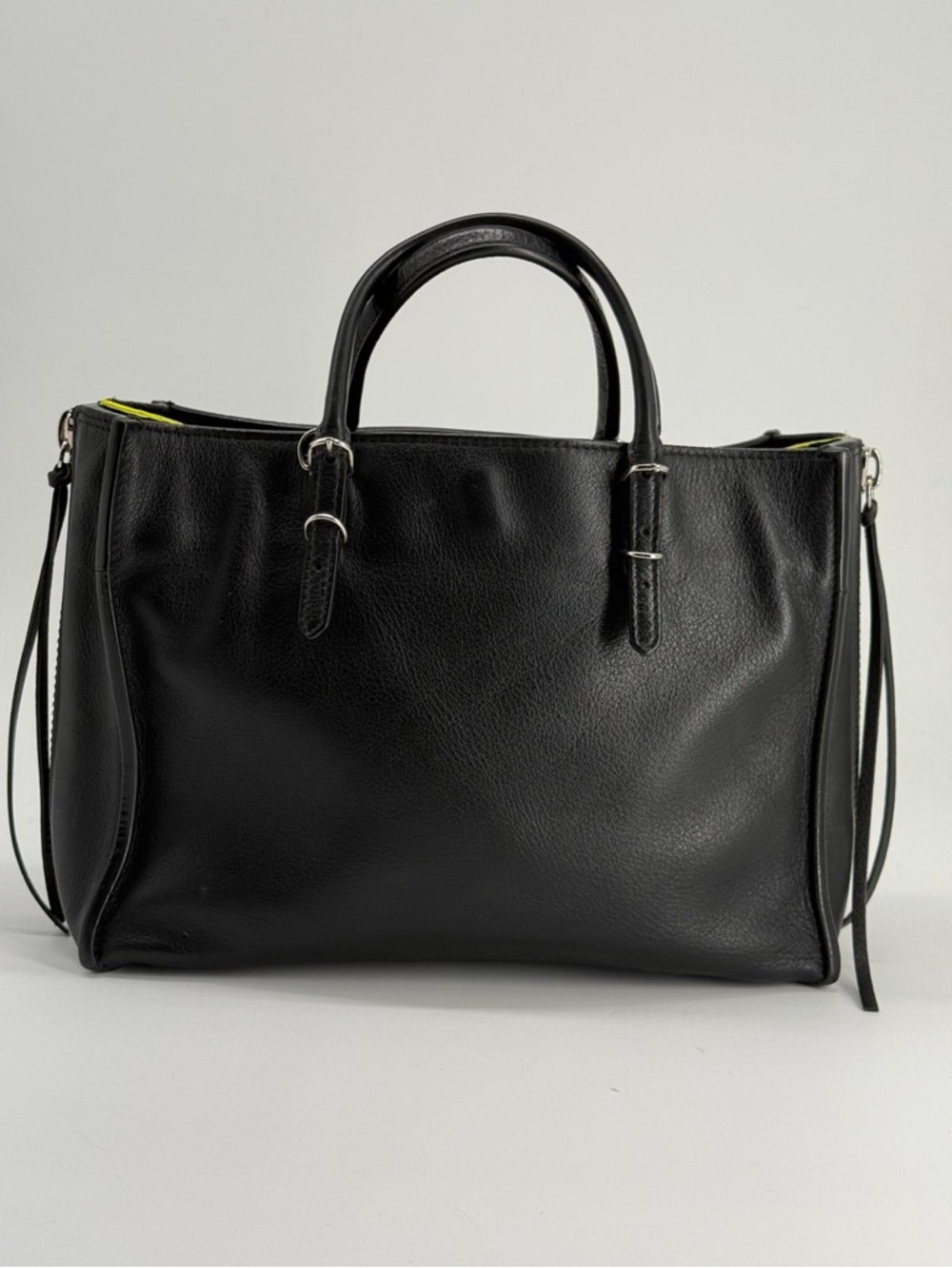 Balenciaga Mini Papier A4 Two Tone Black Leather Shoulder Bag - Picture 5 of 11